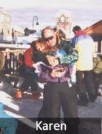 Skiing at Silver Star with Karen