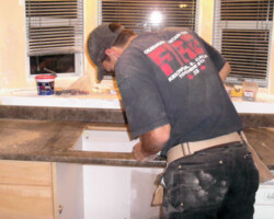 New countertops being installed