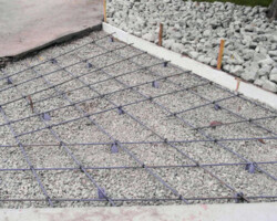 Rebar in the new driveway section
